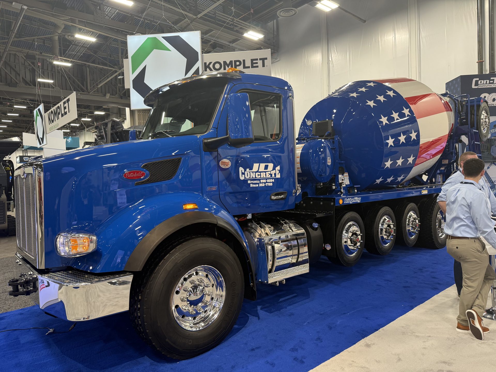 A new JD Concrete Peterbilt mixer truck